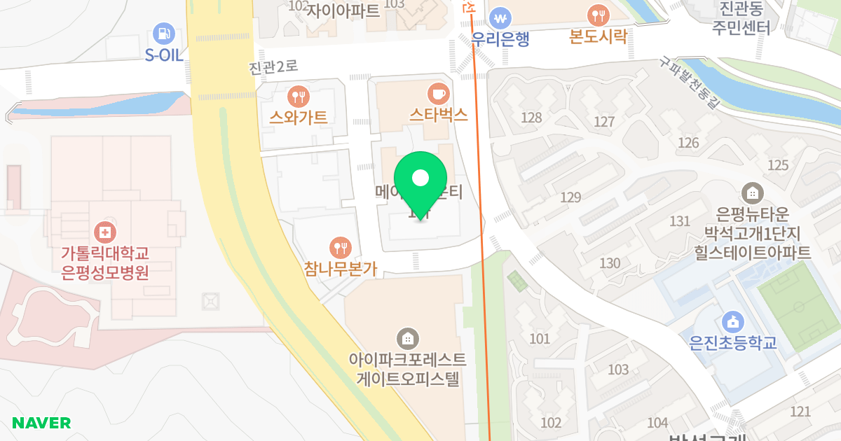 어드벤스힐 오피스텔 위치 지도 - 서울특별시 서울특별시 은평구 진관동 100-4