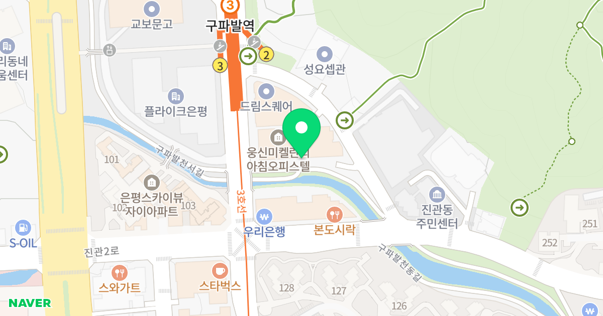 웅신 미켈란의 아침 위치 지도 - 서울특별시 서울특별시 은평구 진관동 73