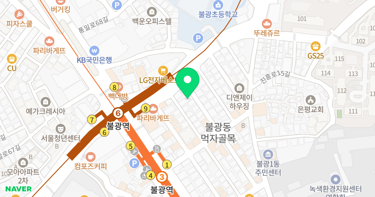 타디스주상복합 위치 지도 - 서울특별시 서울특별시 은평구 불광동 281-61