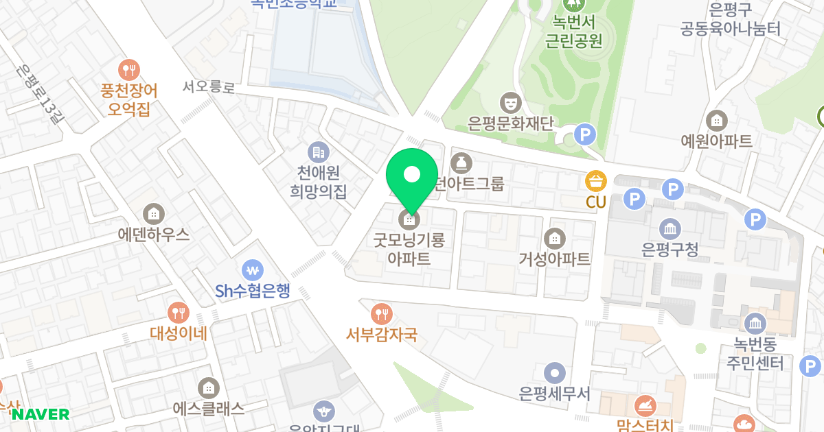 굿모닝기룡아파트 위치 지도 - 서울특별시 서울특별시 은평구 녹번동 83-18