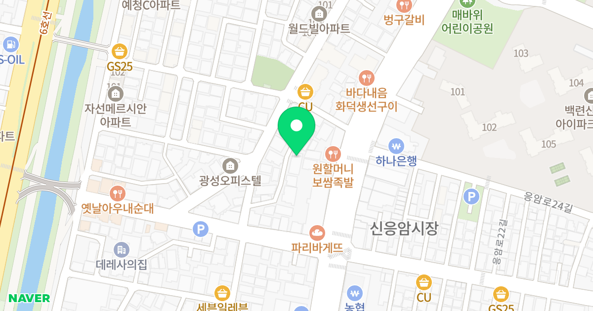 세영갤러리 위치 지도 - 서울특별시 서울특별시 은평구 응암동 124-37