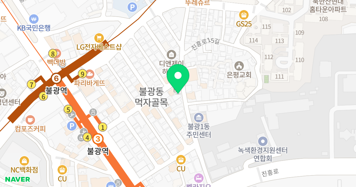 (281-115) 위치 지도 - 서울특별시 서울특별시 은평구 불광동 281-115
