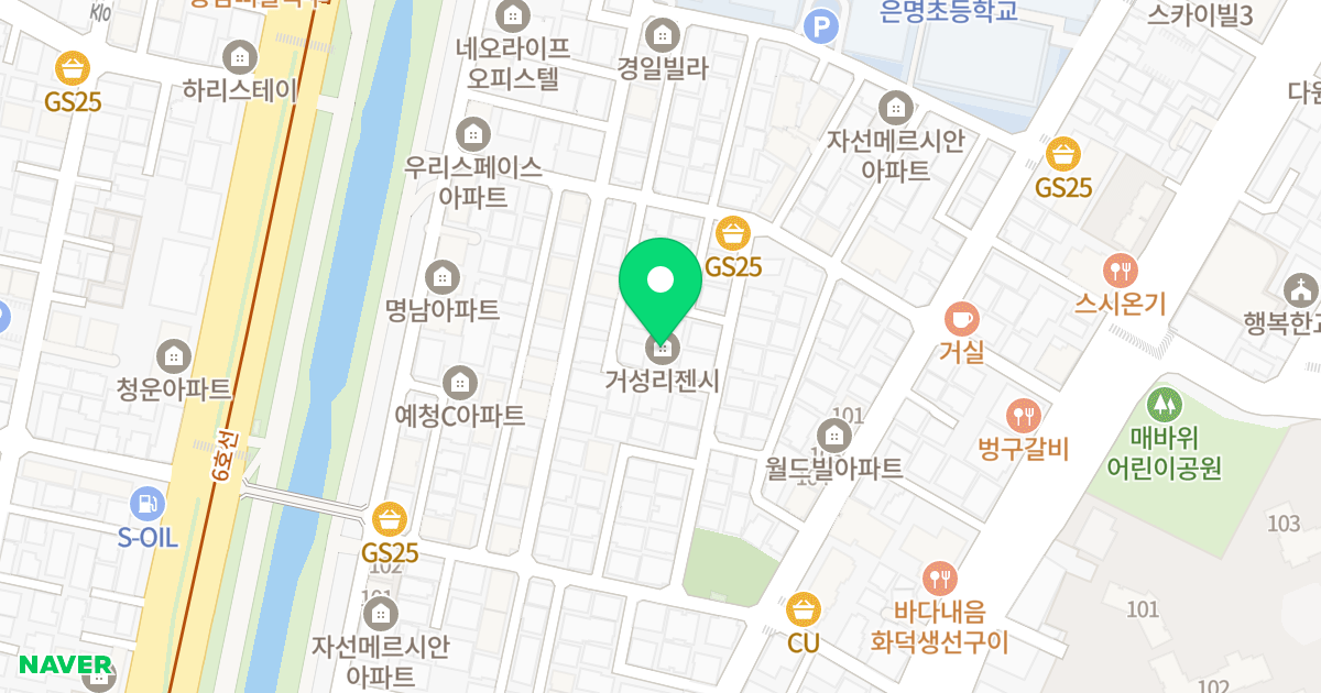 거성리젠시 위치 지도 - 서울특별시 서울특별시 은평구 응암동 121-52