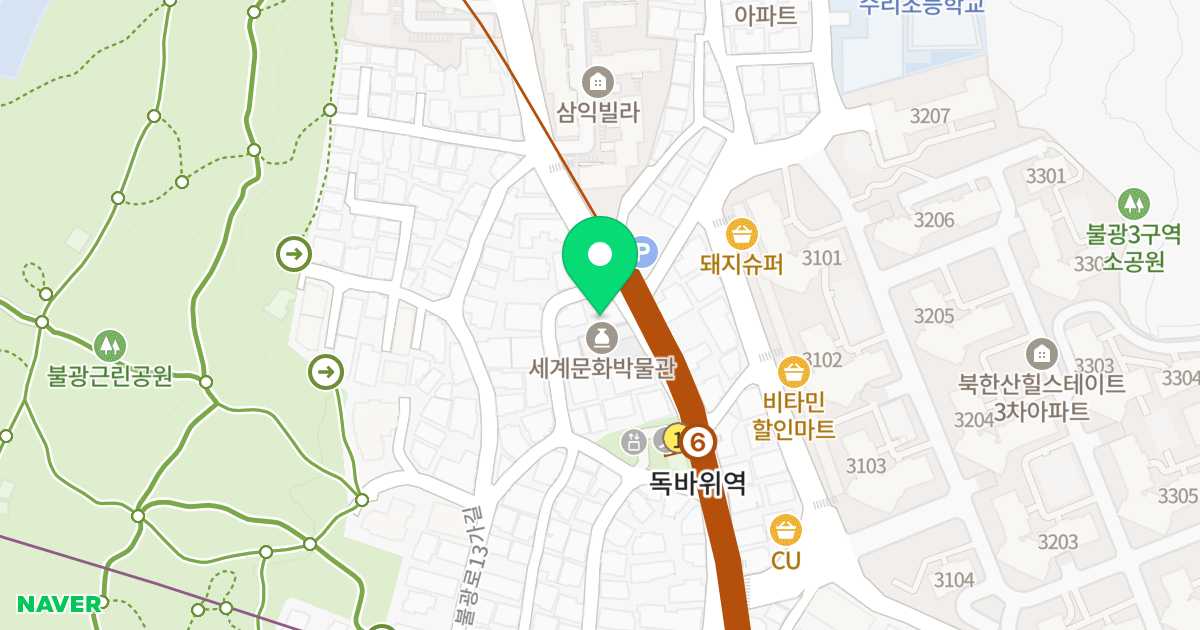 유니파크 위치 지도 - 서울특별시 서울특별시 은평구 불광동 221-1