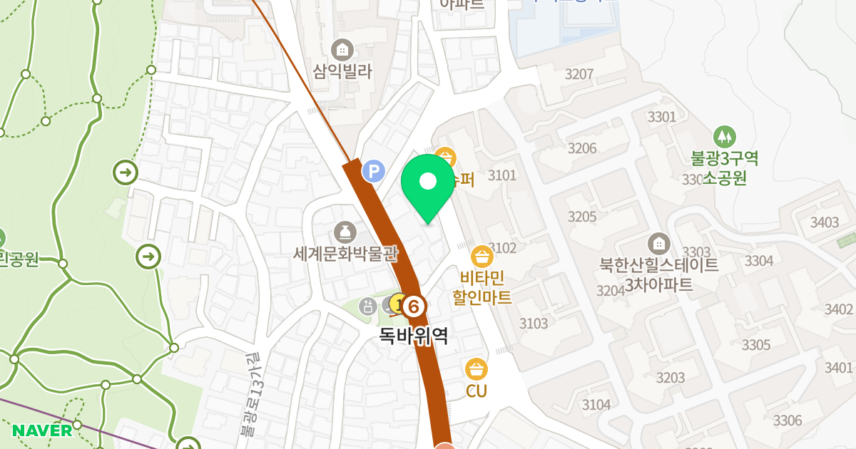 파크힐 위치 지도 - 서울특별시 서울특별시 은평구 불광동 13-11