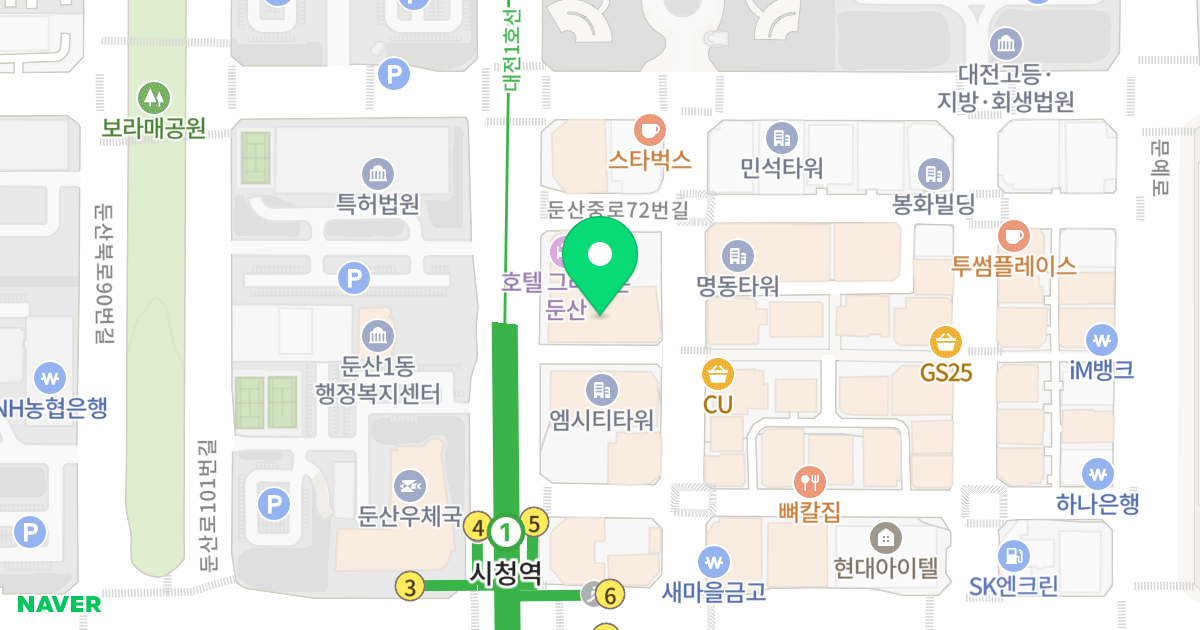 메트로팰리스 위치 지도 - 대전광역시 서구 둔산중로 66
