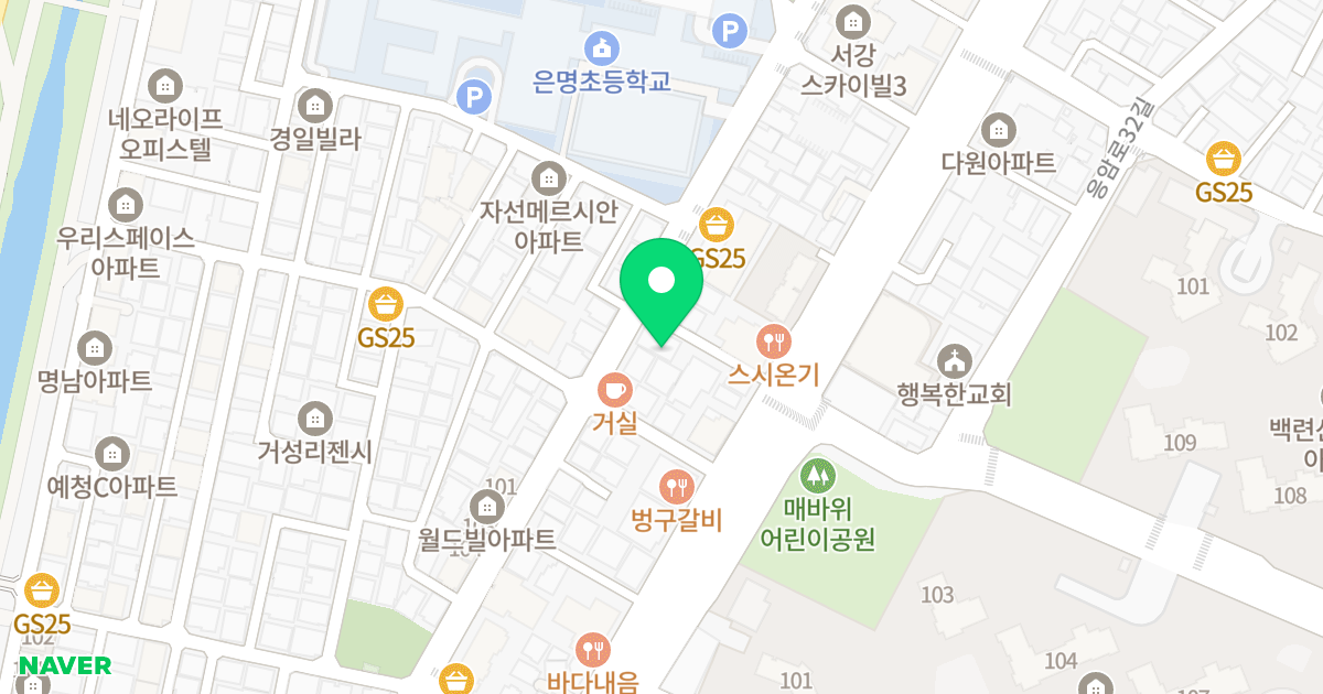 예지프렌시아 위치 지도 - 서울특별시 서울특별시 은평구 응암동 117-30