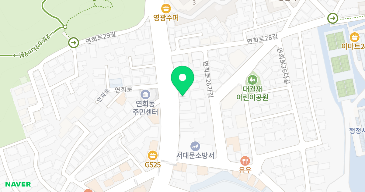 (76-24) 위치 지도 - 서울특별시 서울특별시 서대문구 연희동 76-24