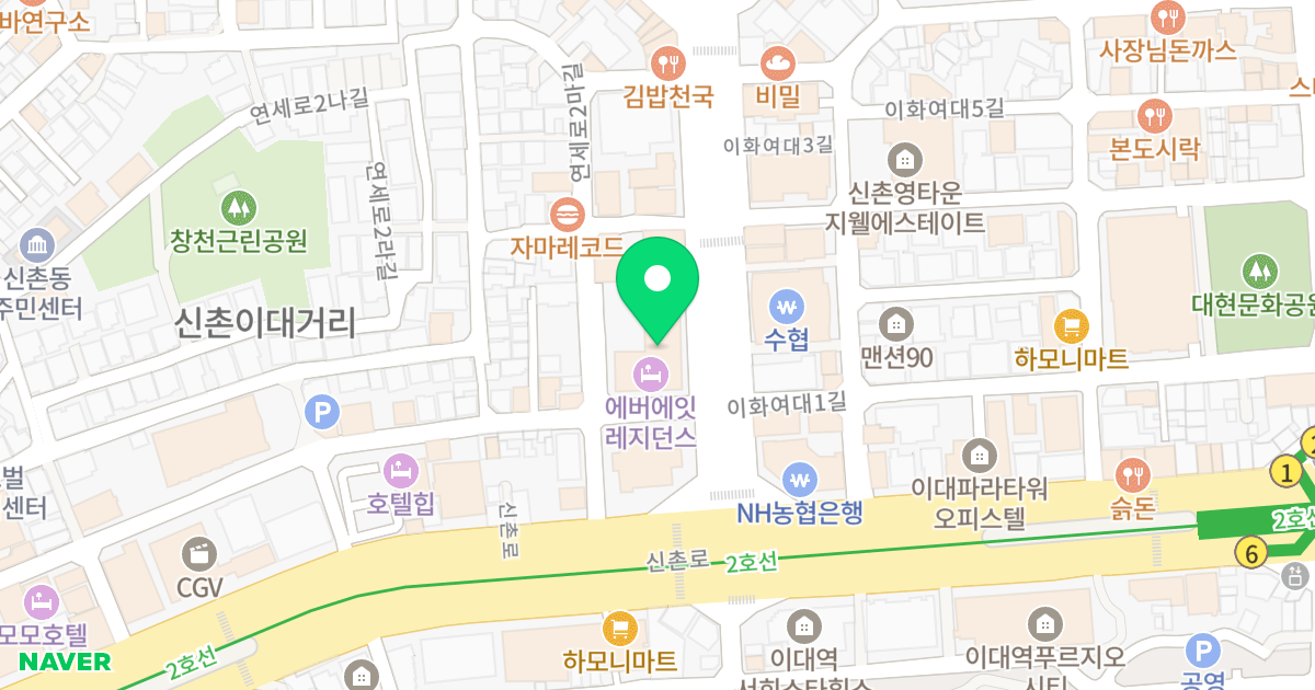 신촌푸르지오시티 위치 지도 - 서울특별시 서울특별시 서대문구 대현동 104-5