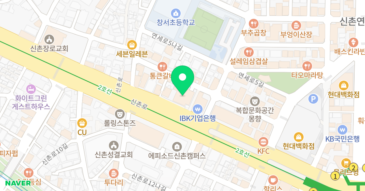 더이음 위치 지도 - 서울특별시 서울특별시 서대문구 창천동 72-22
