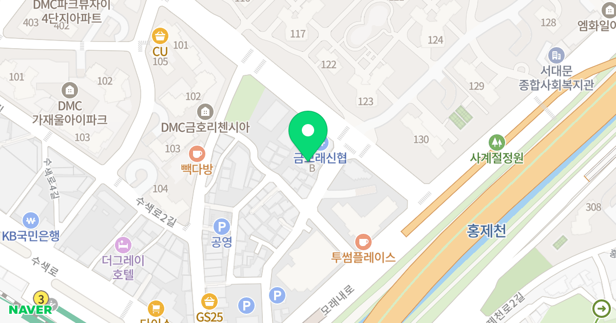 더-아무르 위치 지도 - 서울특별시 서울특별시 서대문구 남가좌동 382-9