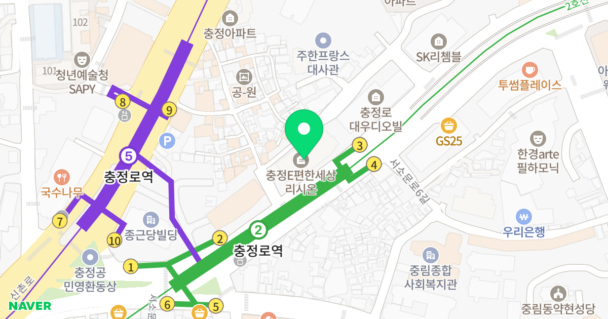 충정리시온 위치 지도 - 서울특별시 서울특별시 서대문구 충정로3가 465