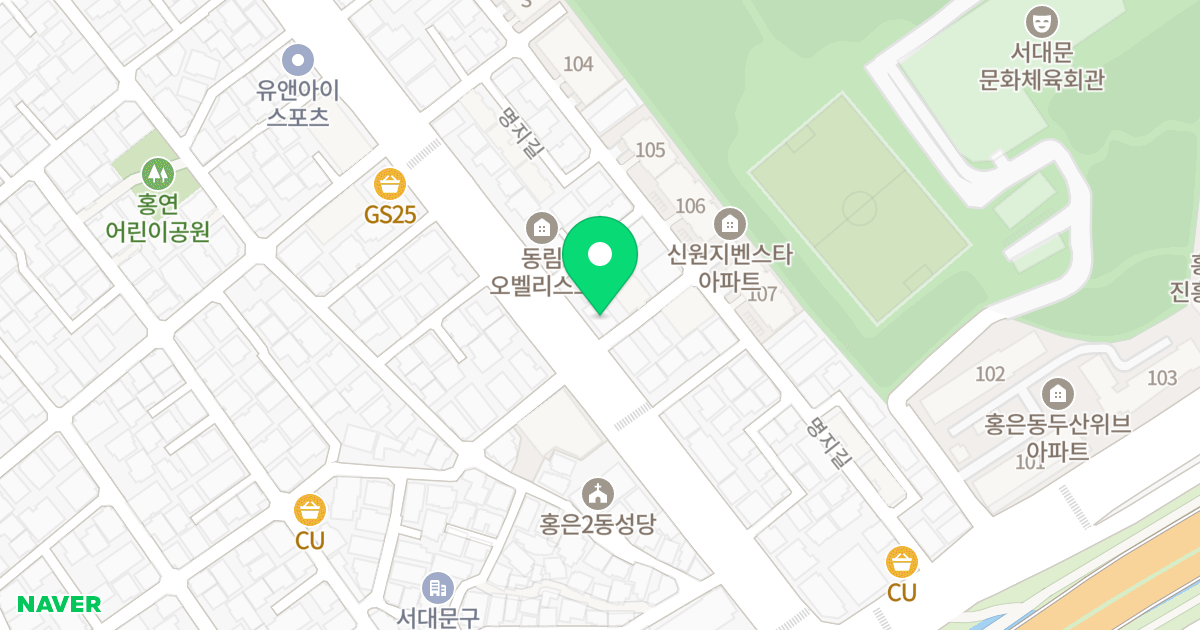 현상준건물 위치 지도 - 서울특별시 서울특별시 서대문구 홍은동 396-24
