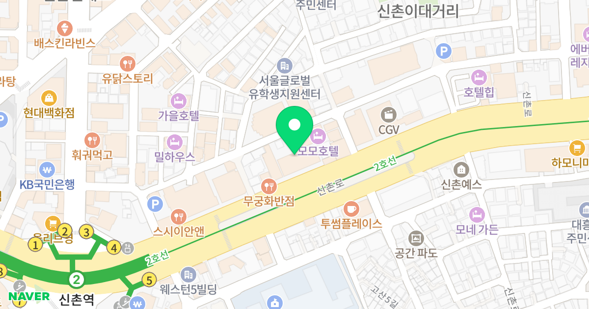 아남오피스텔 위치 지도 - 서울특별시 서울특별시 서대문구 창천동 20-41