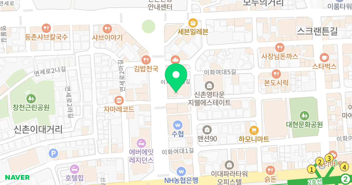 신촌가이아 위치 지도 - 서울특별시 서울특별시 서대문구 대현동 27-20
