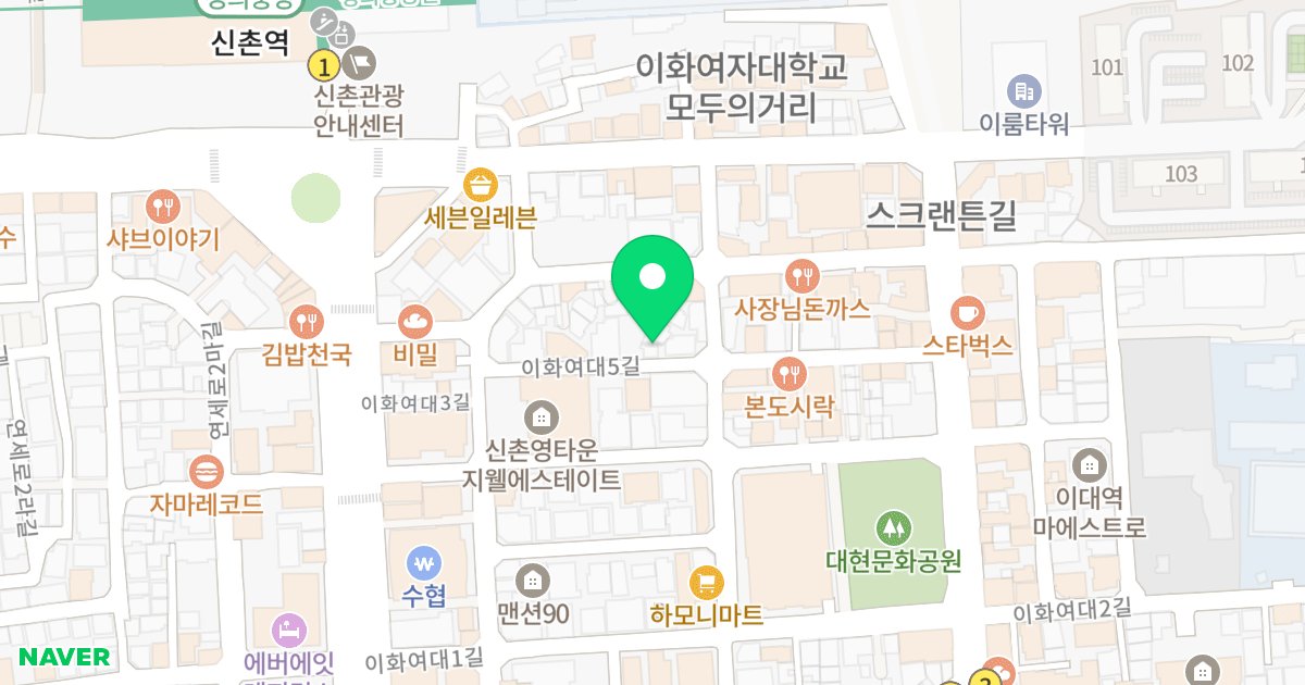에스엠오피스텔 위치 지도 - 서울특별시 서울특별시 서대문구 대현동 37-49