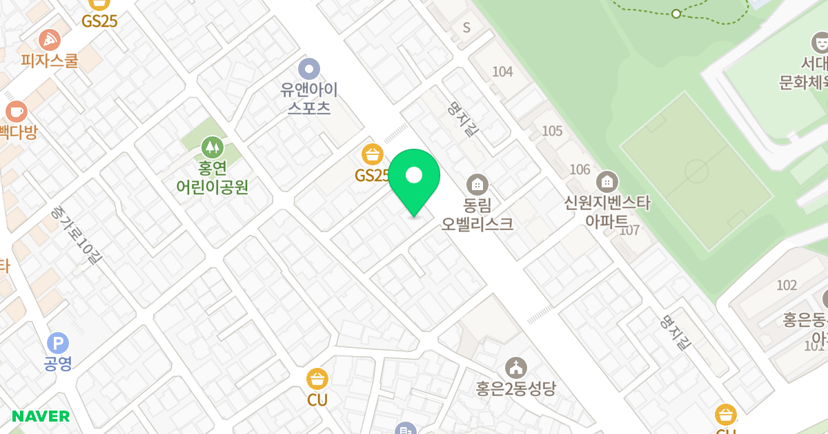 엠케이스테이 위치 지도 - 서울특별시 서울특별시 서대문구 홍은동 403-17