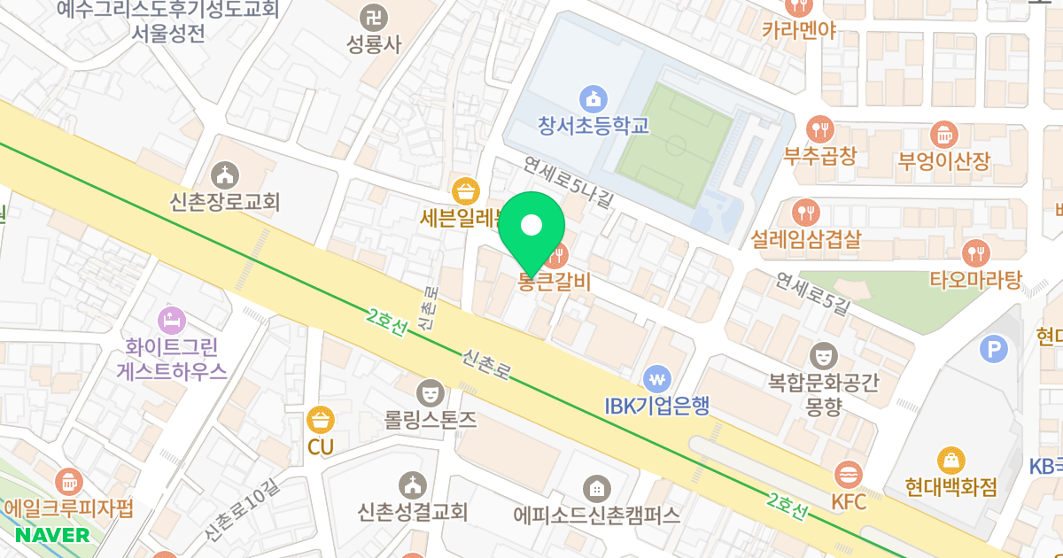 (72-31) 위치 지도 - 서울특별시 서울특별시 서대문구 창천동 72-31