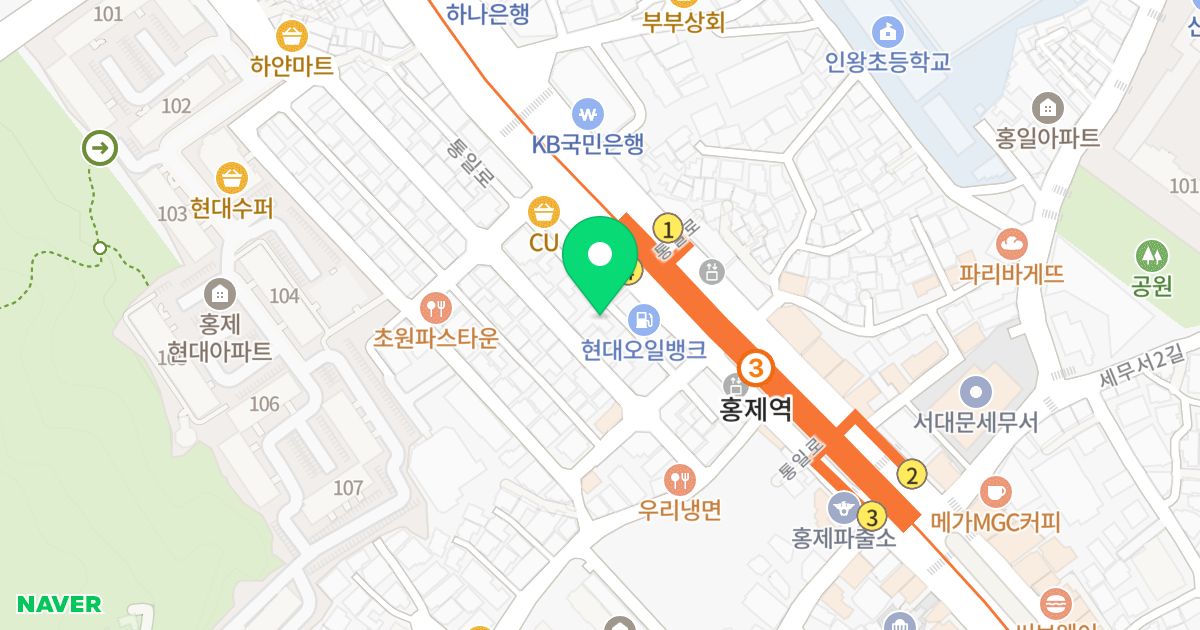 제니스오피스텔3차 위치 지도 - 서울특별시 서울특별시 서대문구 홍제동 330-82