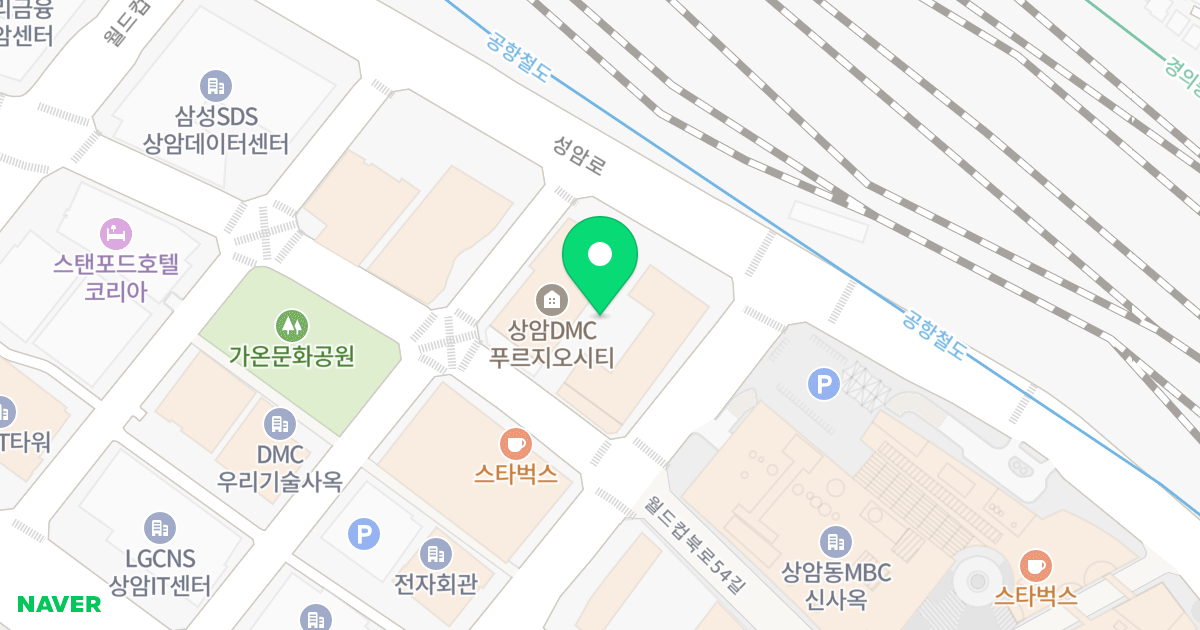 상암DMC푸르지오시티, S-City 위치 지도 - 서울특별시 서울특별시 마포구 상암동 1596