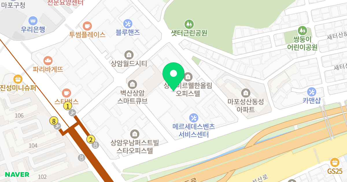 상암미르웰한올림 위치 지도 - 서울특별시 서울특별시 마포구 성산동 593-5