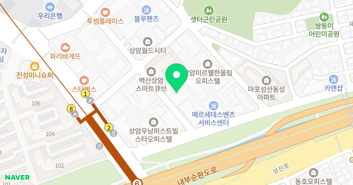 헤리티지 삼영 위치 지도 - 서울특별시 서울특별시 마포구 성산동 593-6