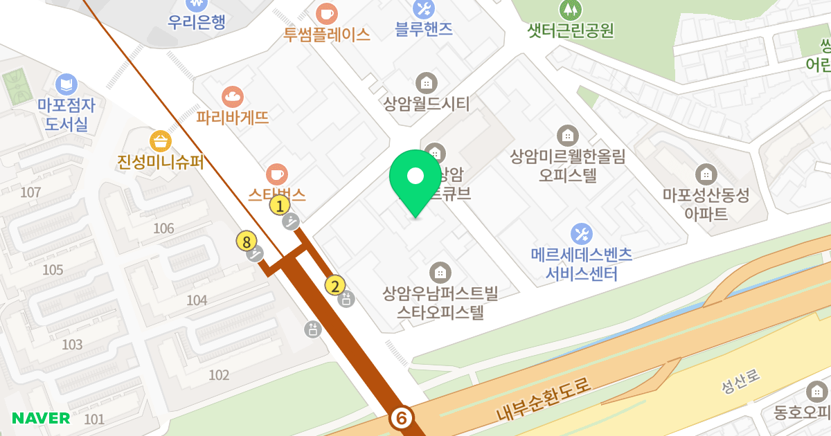 마포클레세 위치 지도 - 서울특별시 서울특별시 마포구 성산동 592-8