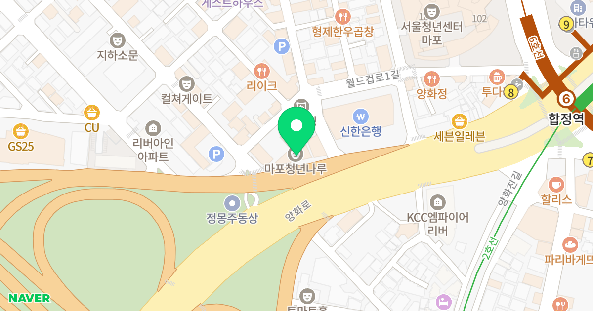 스퀘어리버뷰합정 위치 지도 - 서울특별시 서울특별시 마포구 합정동 382-20