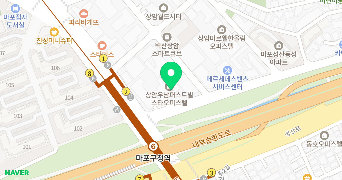 상암 우남퍼스트빌스타 위치 지도 - 서울특별시 서울특별시 마포구 성산동 592-5