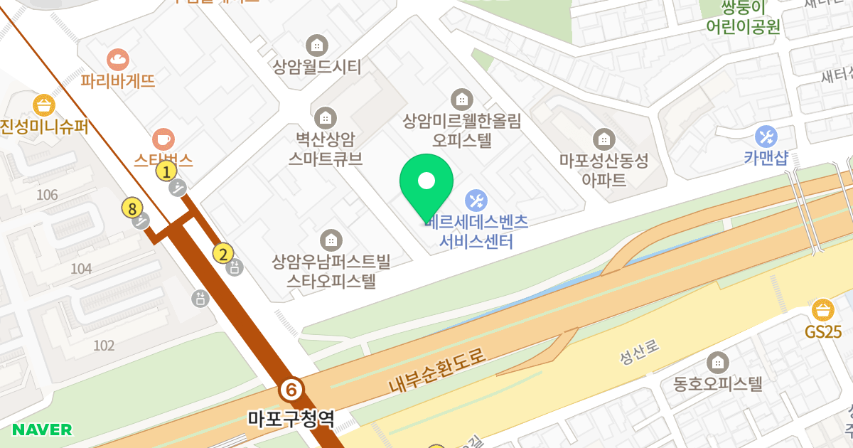 마포상암시티프라디움리버 위치 지도 - 서울특별시 서울특별시 마포구 성산동 593-7