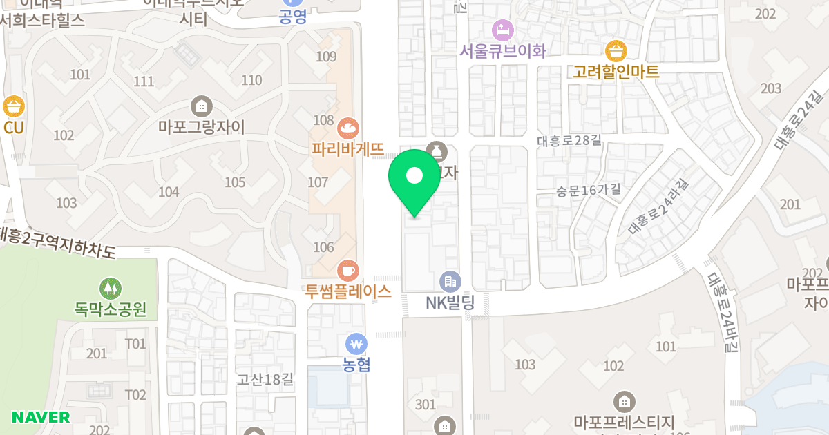 골드오피스텔 위치 지도 - 서울특별시 서울특별시 마포구 대흥동 3-32