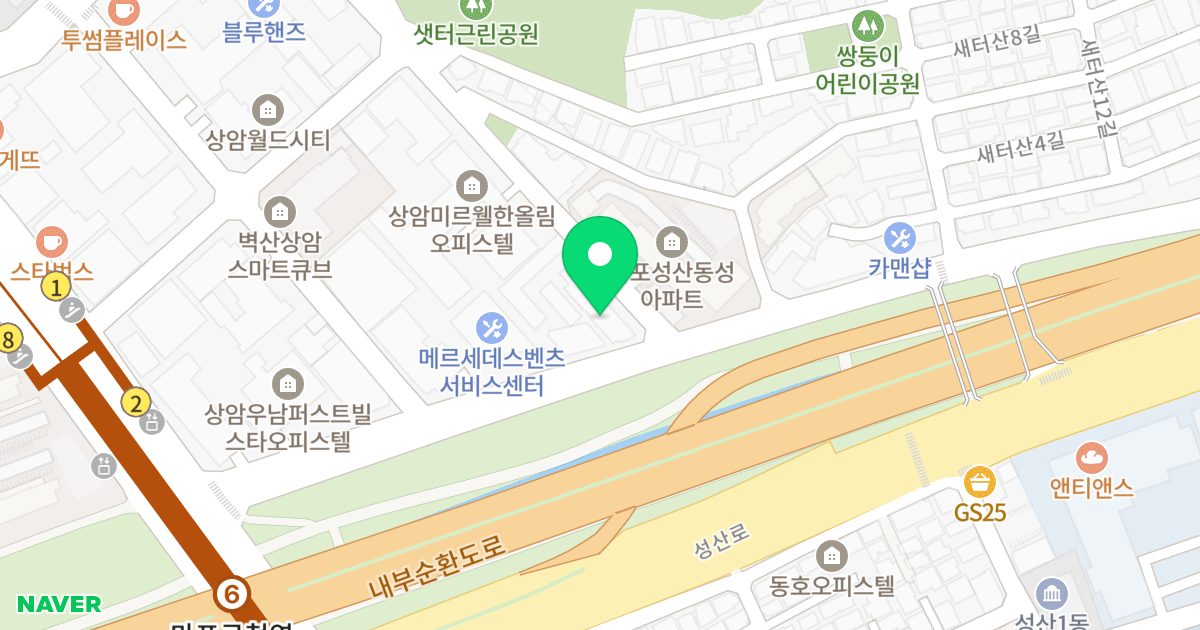 태림센트윈상암 위치 지도 - 서울특별시 서울특별시 마포구 성산동 593-10