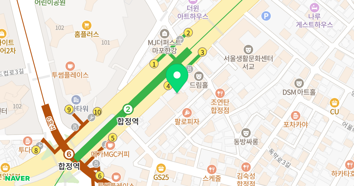 명지한강빌드웰 위치 지도 - 서울특별시 서울특별시 마포구 서교동 394-45