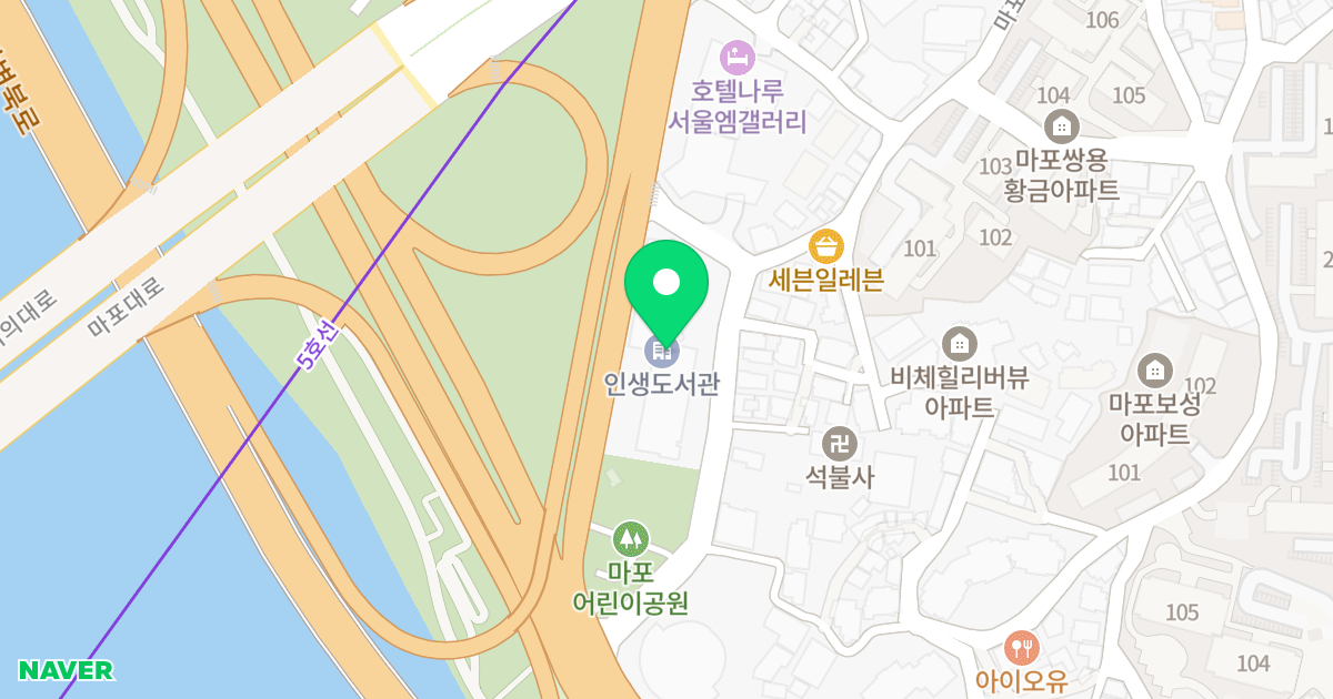 강변한신코아 위치 지도 - 서울특별시 서울특별시 마포구 마포동 350