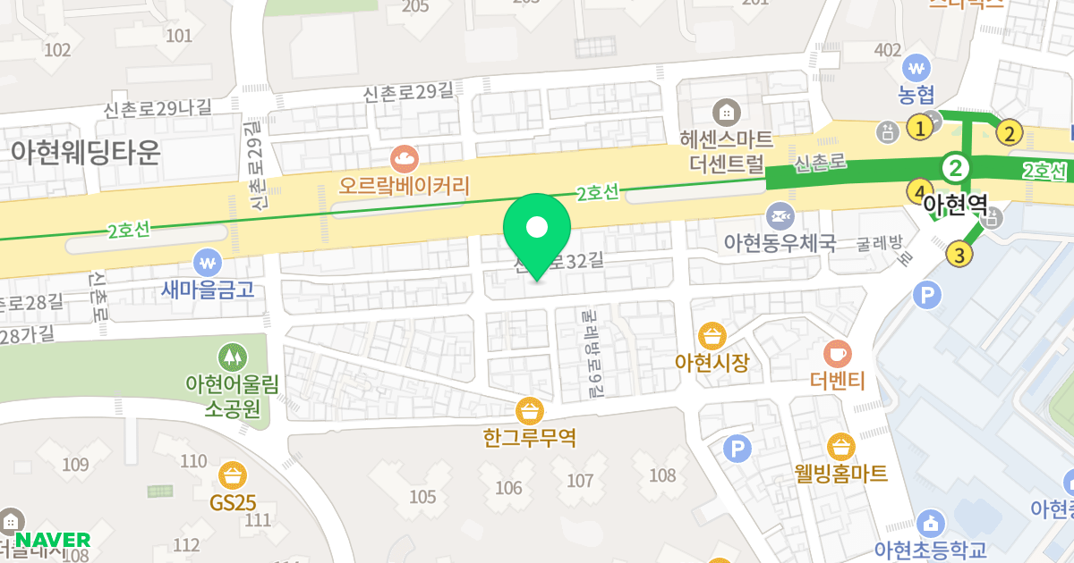 트렌빌 위치 지도 - 서울특별시 서울특별시 마포구 아현동 331-29