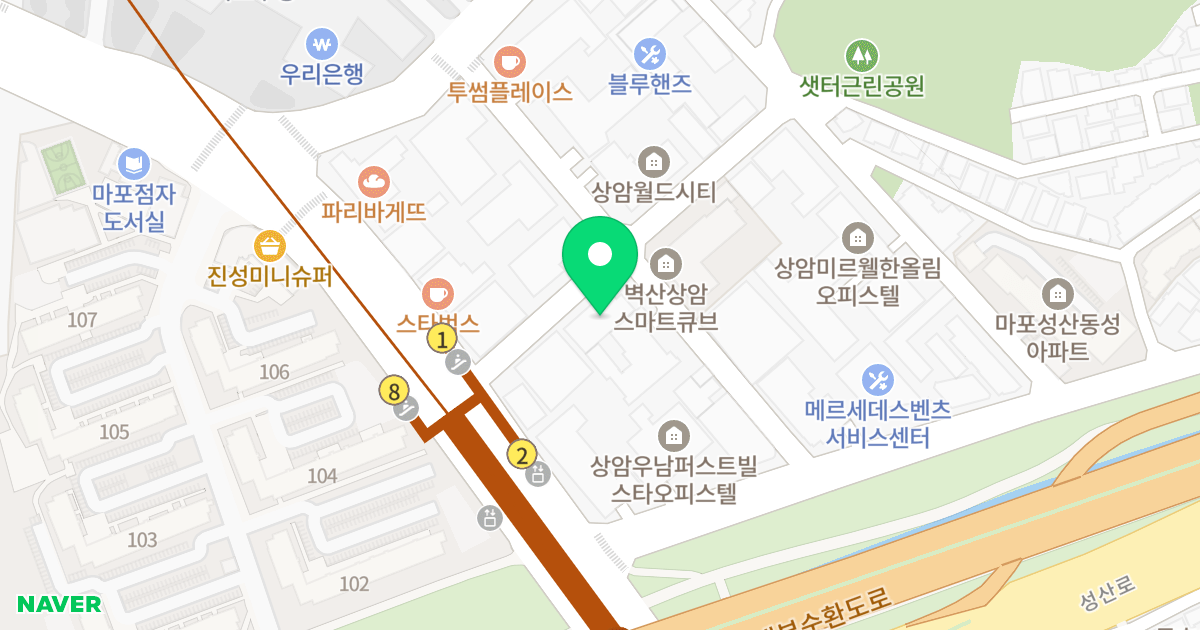 상암 도시엔 오피스텔 위치 지도 - 서울특별시 서울특별시 마포구 성산동 592-3