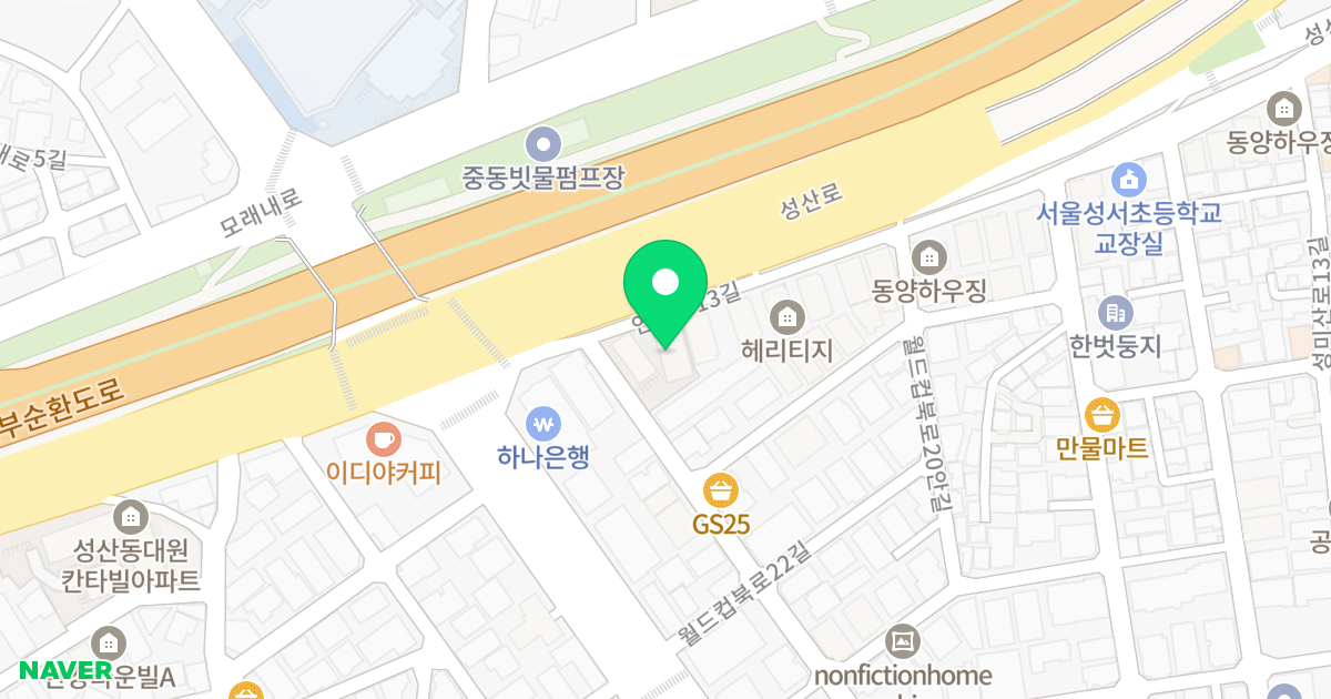 골든빌오피스텔 위치 지도 - 서울특별시 서울특별시 마포구 성산동 50-10