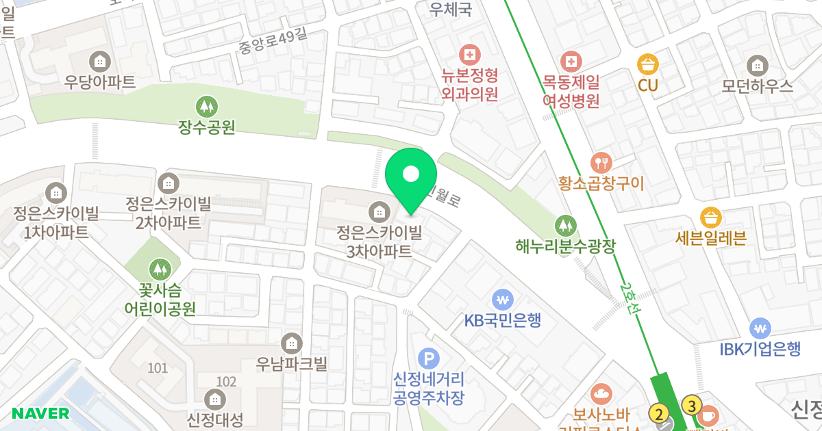 (1192-3) 위치 지도 - 서울특별시 서울특별시 양천구 신정동 1192-3