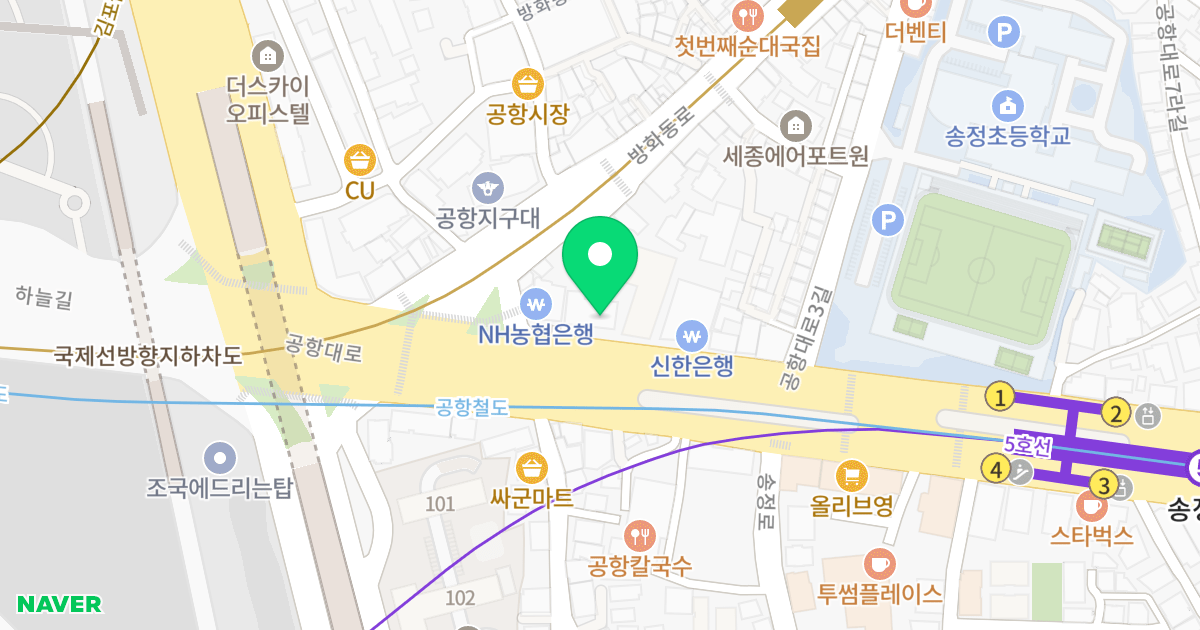 대룡드림타워-Ⅱ 위치 지도 - 서울특별시 서울특별시 강서구 공항동 45-19