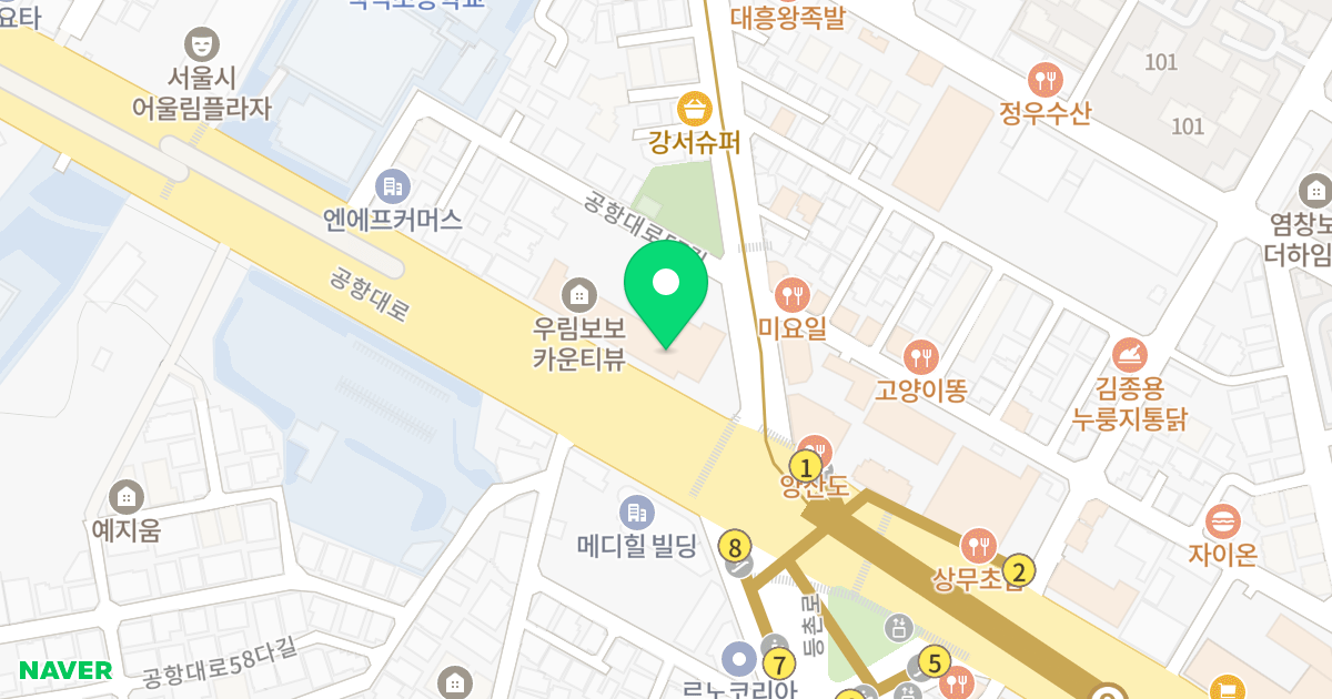 우림보보카운티뷰 위치 지도 - 서울특별시 서울특별시 강서구 등촌동 649-14