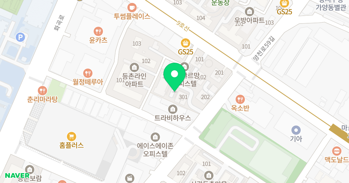 강변샤르망3단지 위치 지도 - 서울특별시 서울특별시 강서구 등촌동 628-17