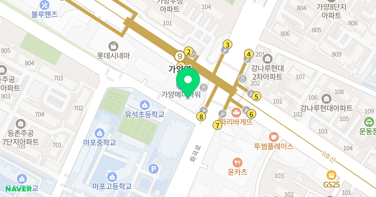 길훈엔트런스빌 위치 지도 - 서울특별시 서울특별시 강서구 등촌동 78-7