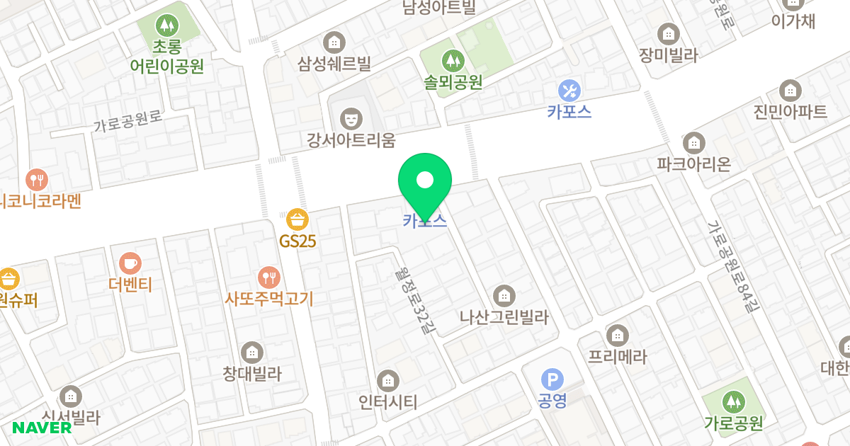 덕용팰리체 위치 지도 - 서울특별시 서울특별시 강서구 화곡동 371-21