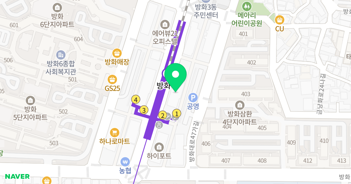 에어뷰21-2오피스텔 위치 지도 - 서울특별시 강서구 금낭화로 136