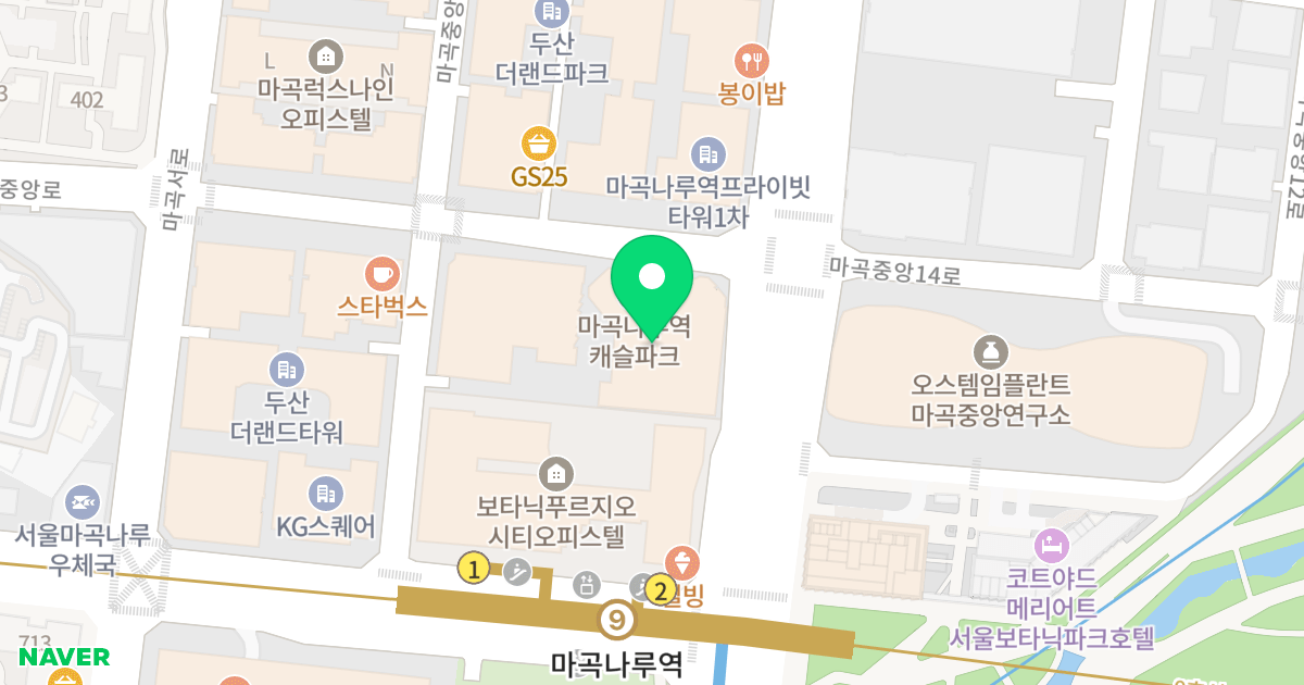 마곡나루역캐슬파크 위치 지도 - 서울특별시 서울특별시 강서구 마곡동 760-2