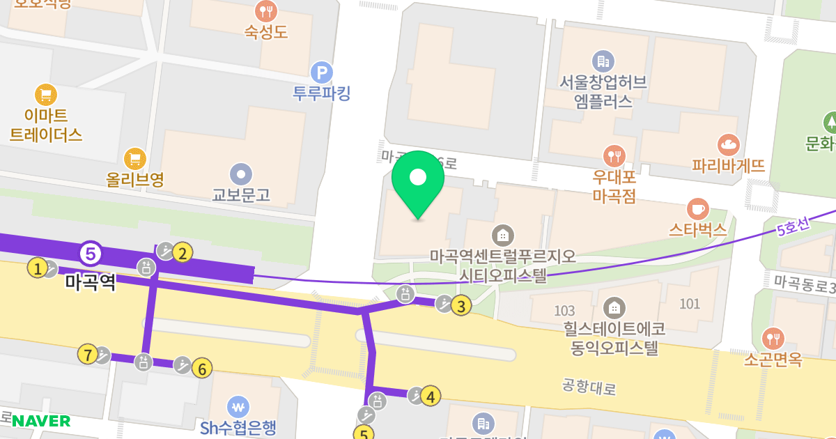 힐스테이트 에코 마곡역 위치 지도 - 서울특별시 서울특별시 강서구 마곡동 773