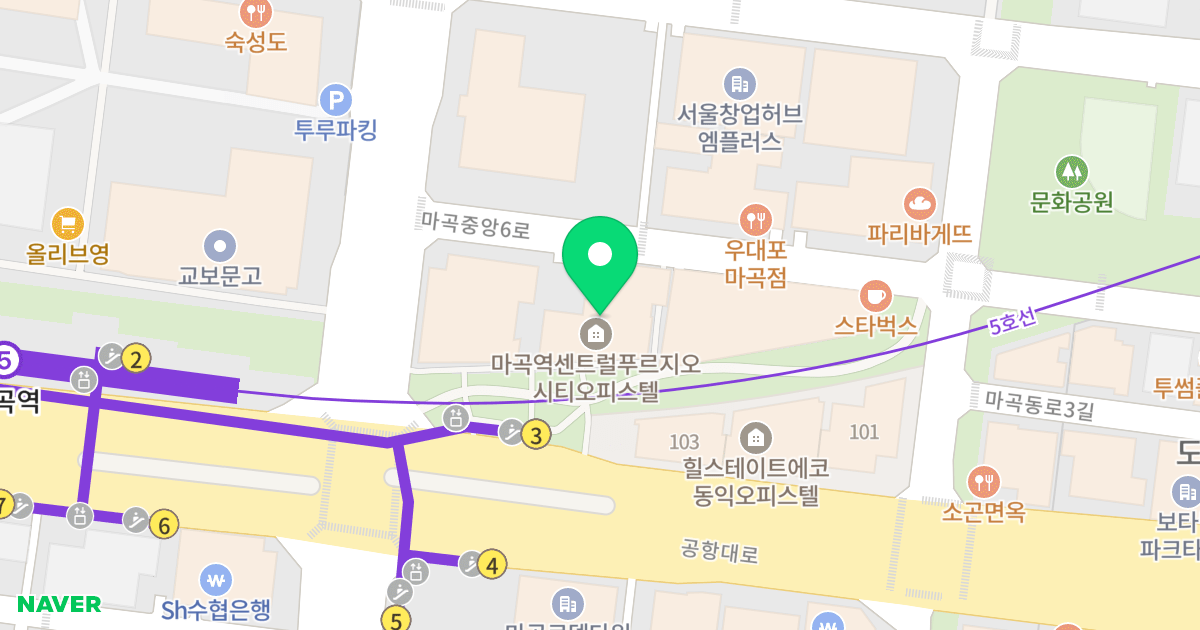 마곡역센트럴푸르지오시티 위치 지도 - 서울특별시 서울특별시 강서구 마곡동 773-1