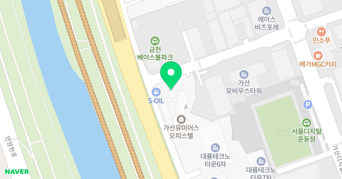 이지크라운 위치 지도 - 서울특별시 금천구 가산디지털2로 169-41