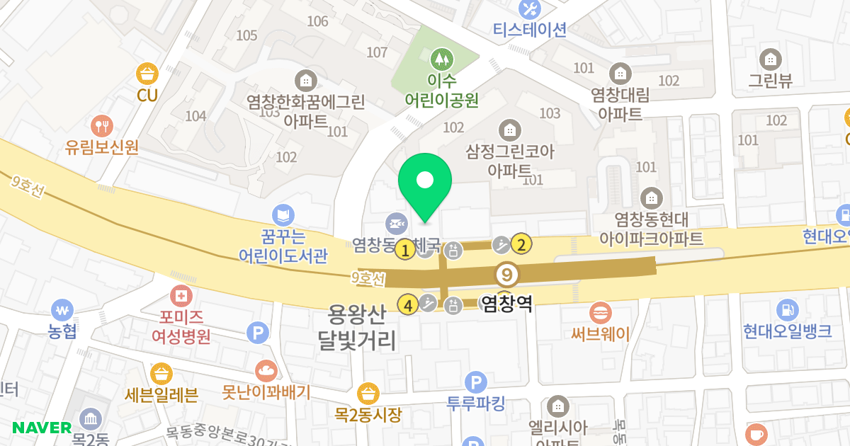 하우스B 위치 지도 - 서울특별시 서울특별시 강서구 염창동 282-24