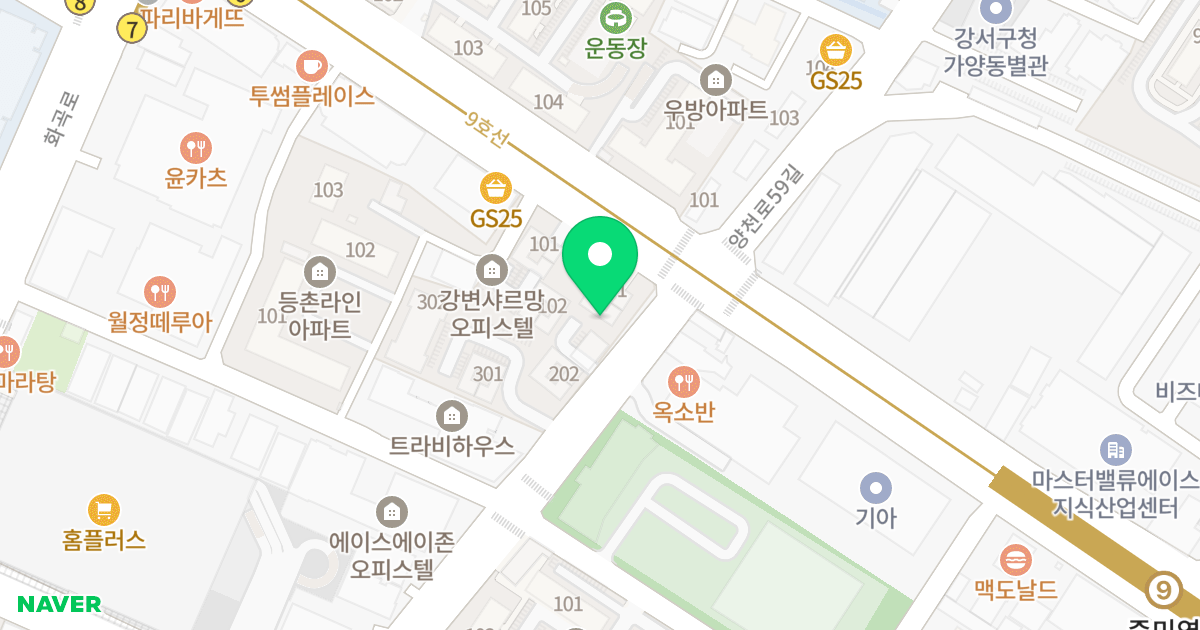 강변샤르망2단지 위치 지도 - 서울특별시 서울특별시 강서구 등촌동 628-32